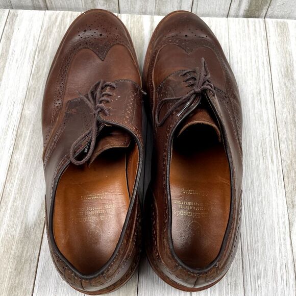 Allen Edmonds Alumnus Wingtip Shoes 11.5 D Brown Leather Rubber Leather Sole main image 2